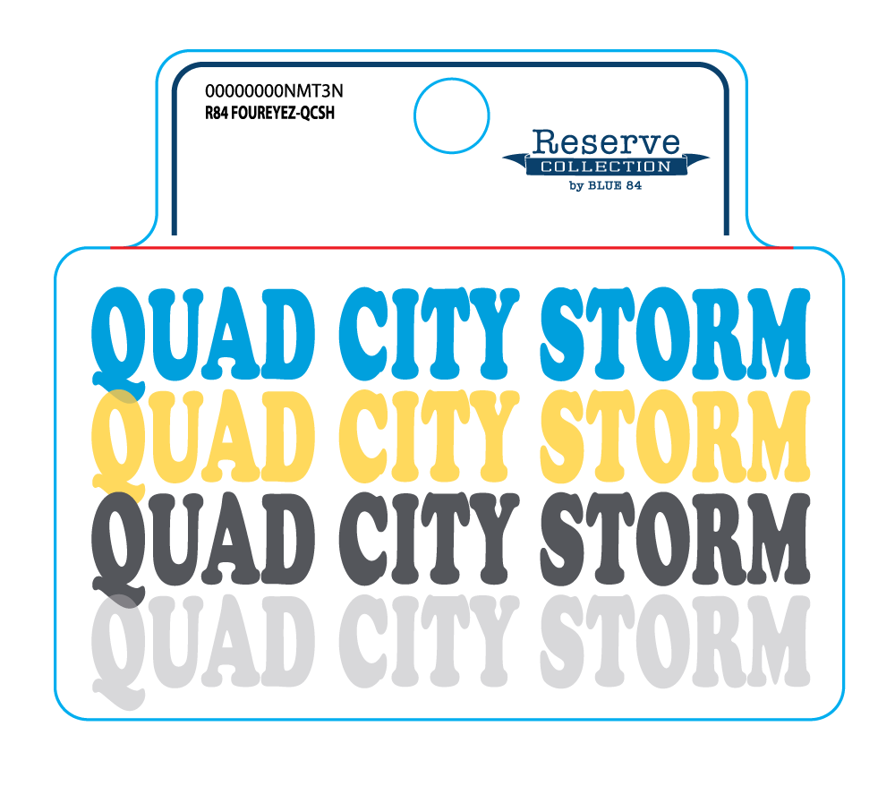 Retro Quad City Storm Sticker