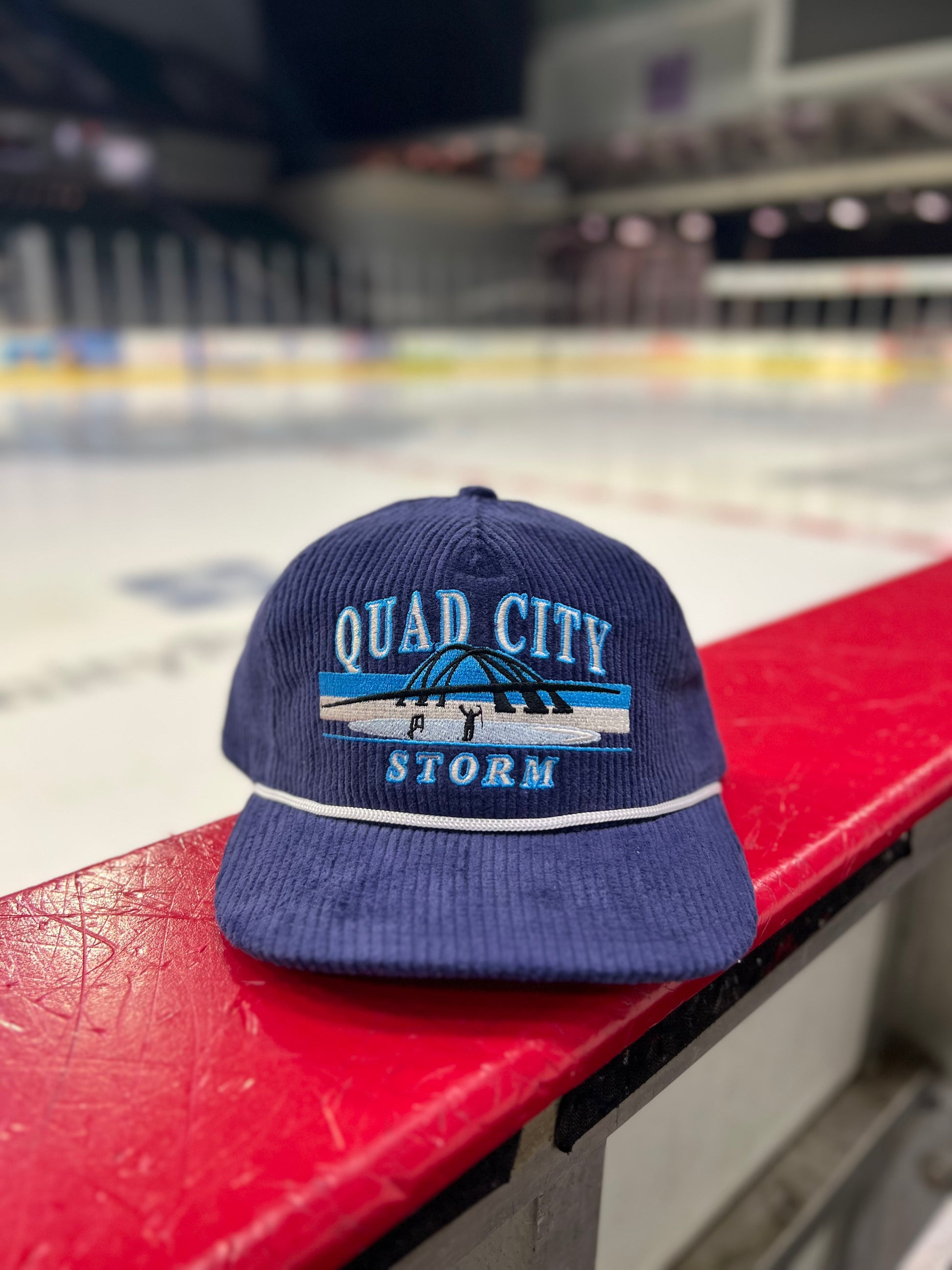 Navy Corduroy 74 Bridge Celly Hat