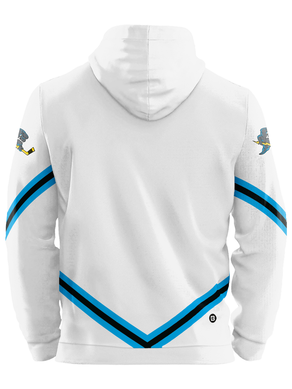 Quad City Storm White Hockey Hoodie