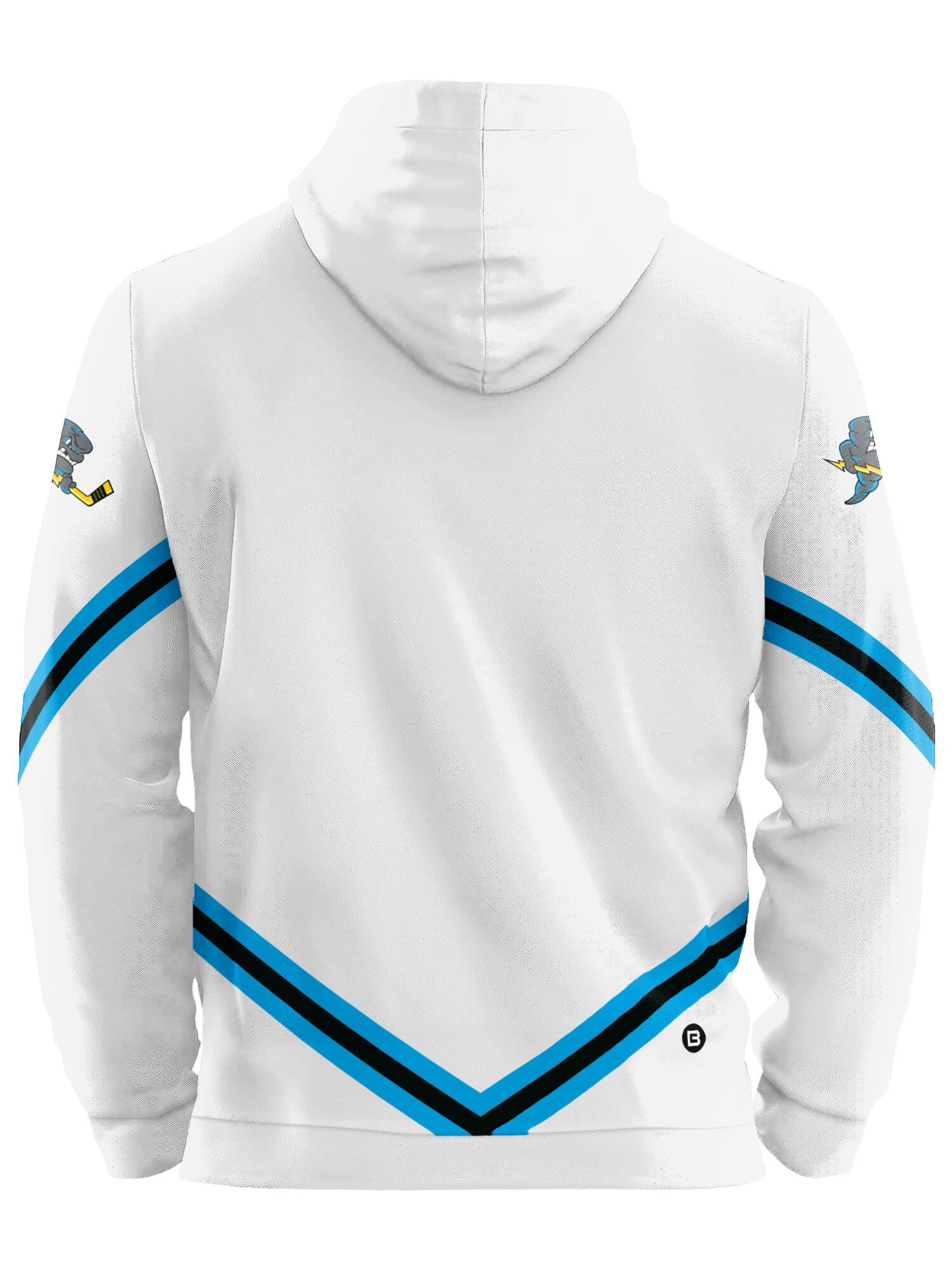 Quad City Storm White Hockey Hoodie