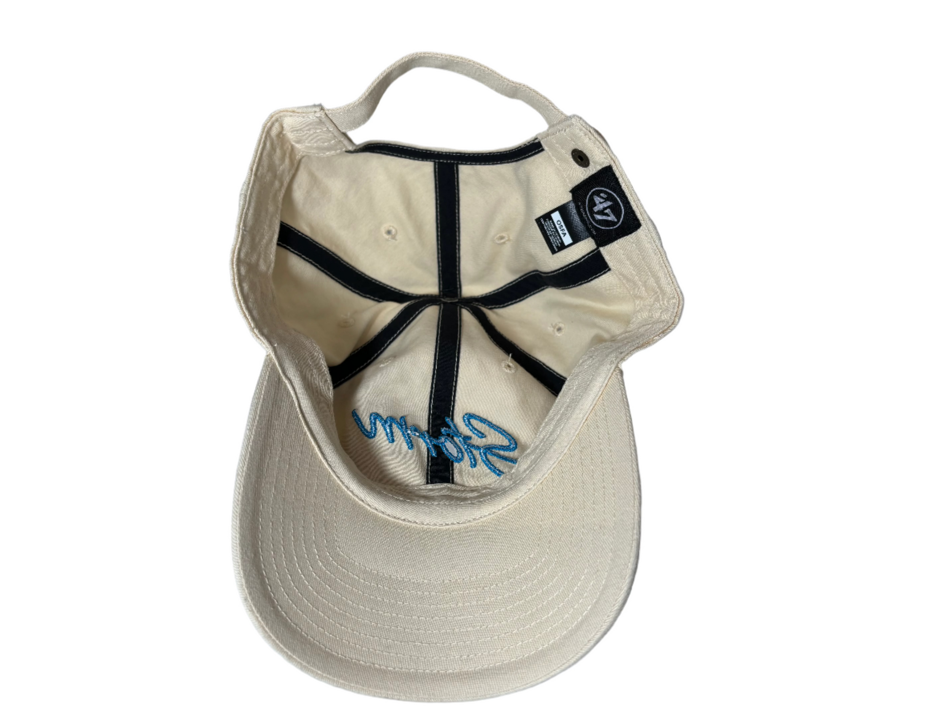 Beige Embroidered Hat
