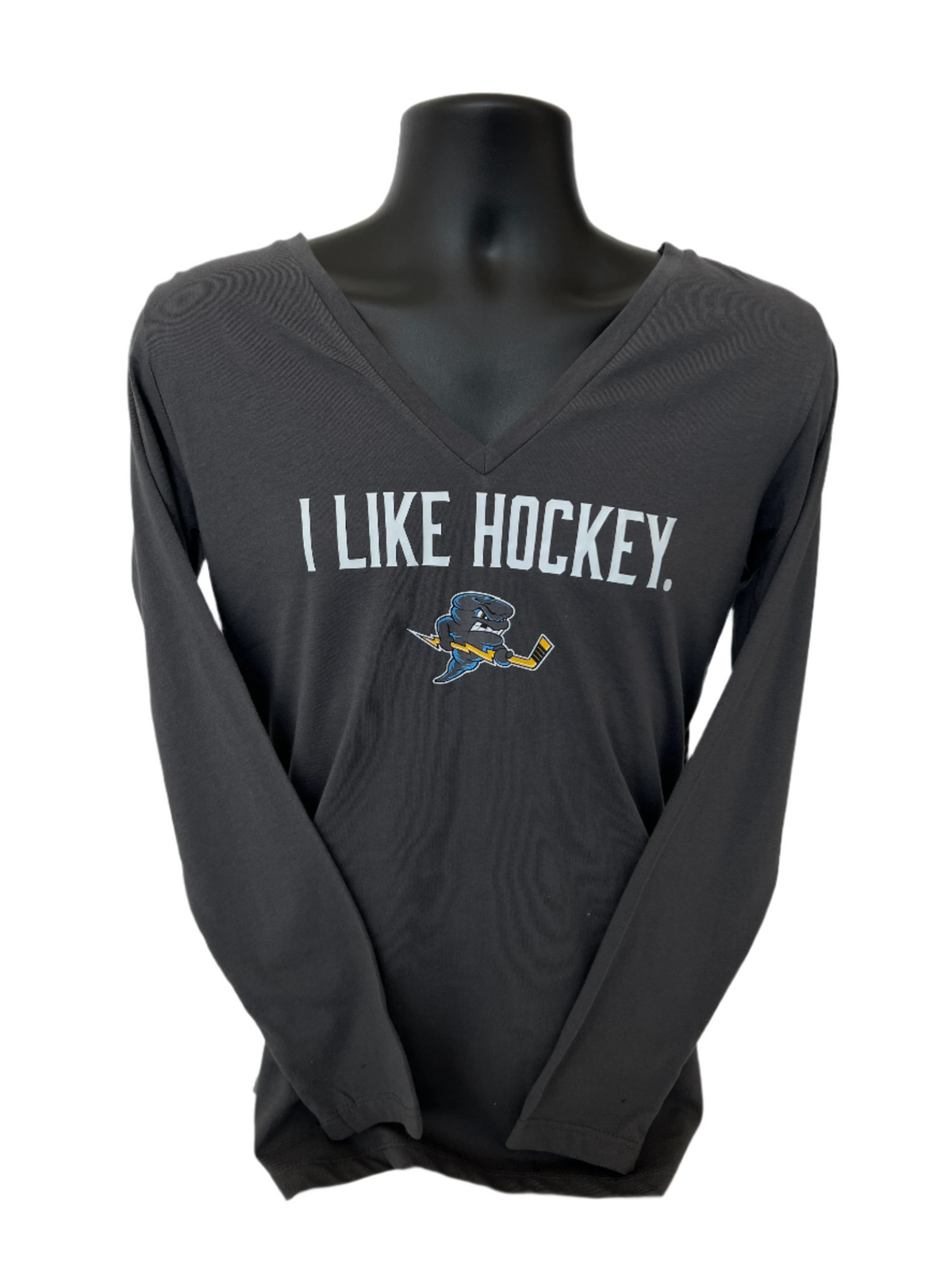 I Like Hockey V-Neck