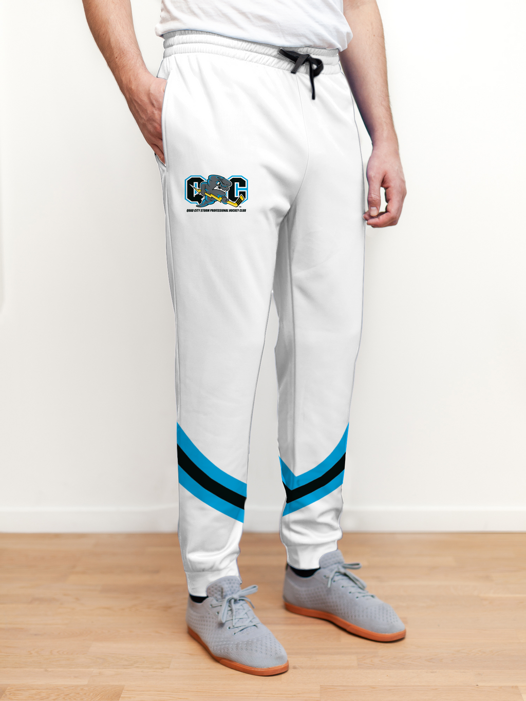 Quad City Storm White Jogger Pants