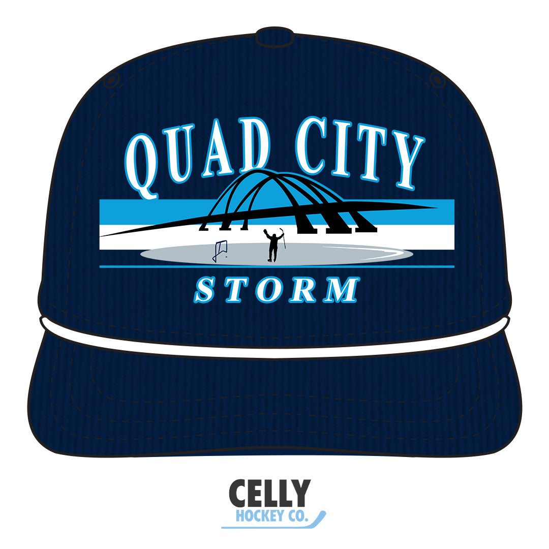 Navy Corduroy 74 Bridge Celly Hat