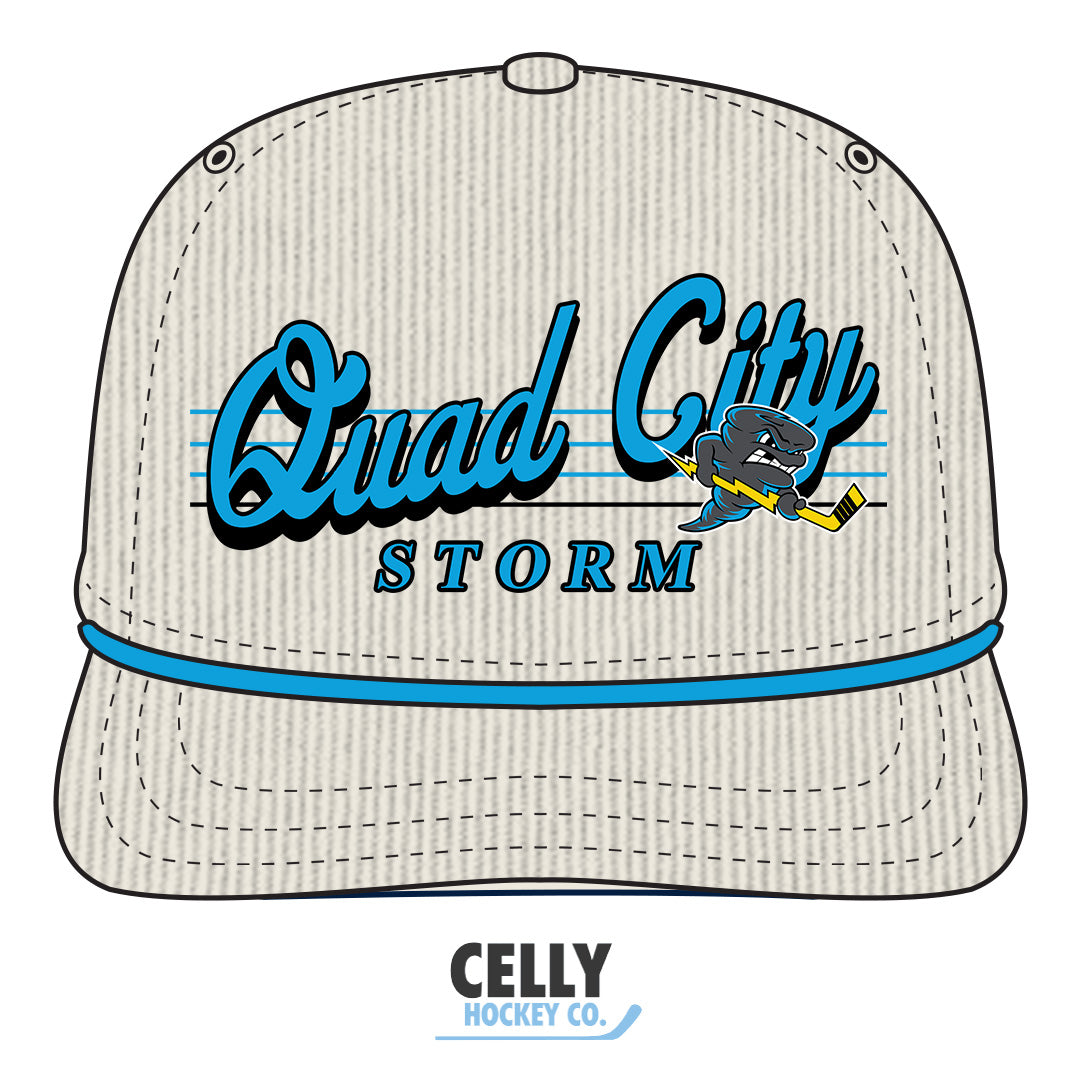 Cream Corduroy Retro Celly Hat