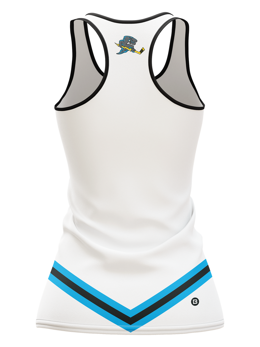 Quad City Storm White Women's Racerback Hockey Tank