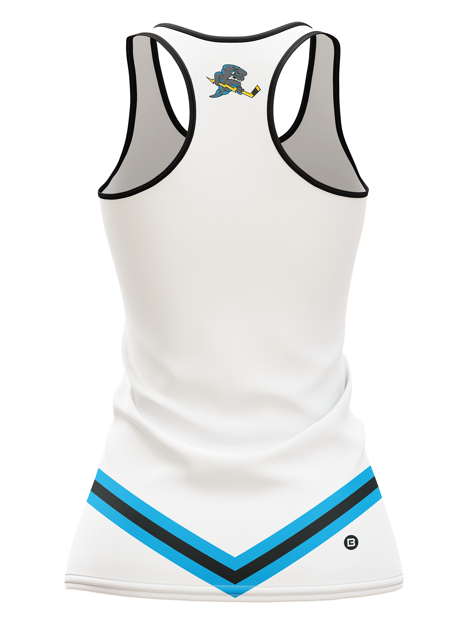 Quad City Storm White Women's Racerback Hockey Tank