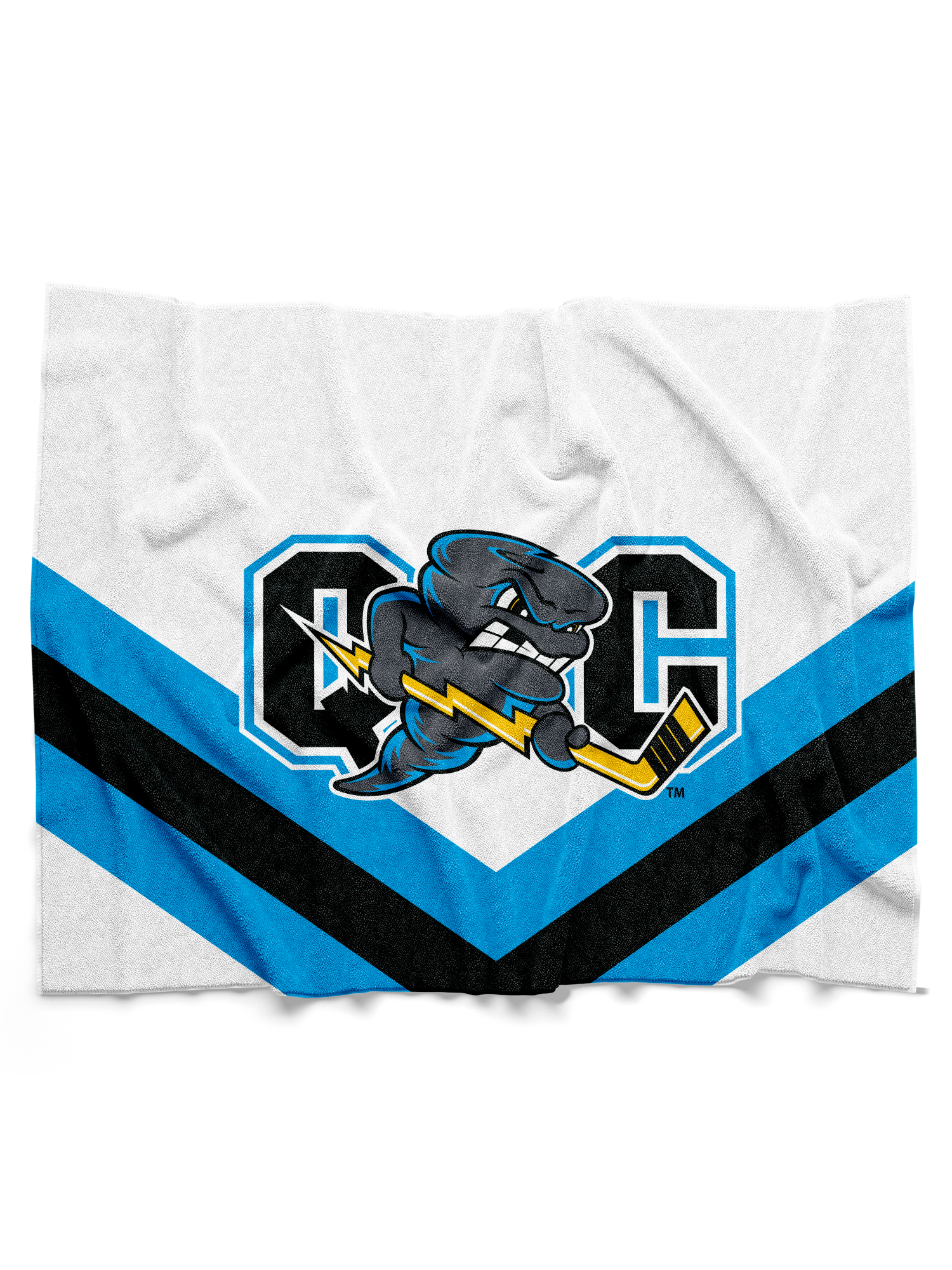 Quad City Storm White Sherpa Blanket