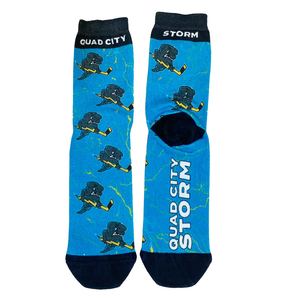 Blue Twisty Socks